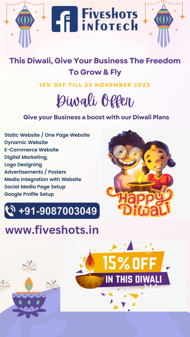fiveshots infotech diwali offer 2023